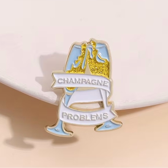 Jewelry - 🎁Taylor Swift Inspired Champagne Problems Enamel Pin